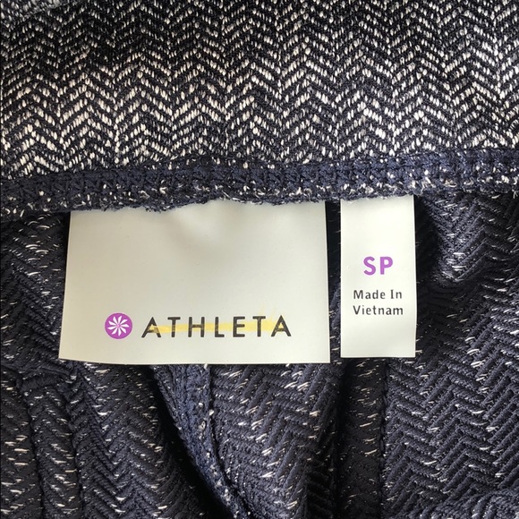 Athleta excellent condition blue jacquard leggings - Picture 4 of 5